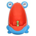 Frog Potty Training Urinal for Boys Toilet with Funny Aiming Target, Frog Pee Training Children Standing Wall Mounted Urinals for Boys, Bathroom Funny Kids Pee Trainer (Blue)