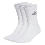 adidas Men's EBB96 Cushion Crew Socks 3-Pack, White/Grey Four (IA3949), M