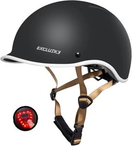 Exclusky Bike Helmet for Adults,Adjustable Cycling Helmet for Men & Women Safety Certified Bicycle Helmet for Commuting, Road Biking, Skating with USB Rechargeable Rear Light