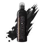 World Famous Tattoo Ink - Blackout Black Tattoo Ink - Professional Tattoo Ink & Tattoo Supplies - Skin-Safe Permanent Tattooing in Bold Shades - Vegan & Non-Toxic (8 oz)