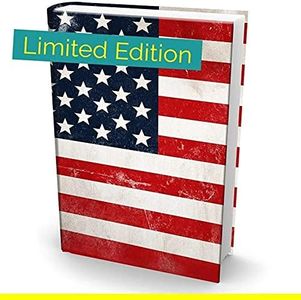 Book Sox Stretchable Book Cover: Fits Most Hardcover Textbooks up to 9" x 11". Adhesive-Free, Nylon Fabric School Book Protector. Easy to Put On. Washable & Reusable Jacket. (American Flag)