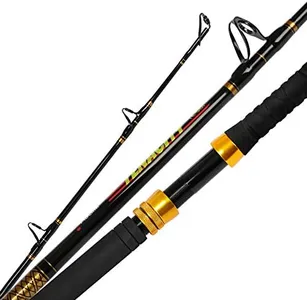 Fiblink Fishing Trolling Rod 2 Piece Saltwater Offshore Rod Big Name Heavy Duty Rod Conventional Boat Fishing Pole (7',30-50lbs)