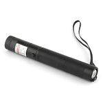 Prostuff.in Long Distance High Powered Green Laser Pointer with On/Off Lock Adjustable Focus Head Cap with Key for Pointing to The Star, Teaching & Exploration Black Color 1 Pcs