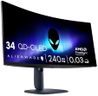 Alienware 34 Gaming Monitor - AW3425DW, WQHD (3440x1440), 21:9 1800R Curved, 240Hz, QD OLED, 0.03ms, NVIDIA G-SYNC Kompatibel, AMD FreeSync Premium Pro, HDR True Black 400, USB-C, 3 Jahre Garantie