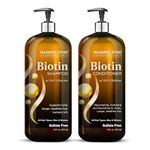 MAJESTIC PURE Biotin Shampoo and Conditioner Set with DHT Blocker Complex - Hydrating, Nourishing & Supporting Healthy Hair, Sulfate Free, for Men & Women - 16 fl oz each