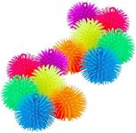 Kicko Puffer Balls - 6 Pack - 5.5 Inch - Thick Squishy Balls in Assorted Colors for Kids, Sensory Game, Stress Relief, Therapy Toy, Party Favor, Goody Bag Filler