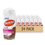 BOOST 2.24 Cal/mL, Complete Nutrition Drink For Adults, Chocolate, 530 Calories/Serving, 22g Protein, Ready-to-Drink, Vitamins, Minerals, 24 TetraPaks