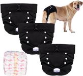 HezzLuv 3-Pack Reusable Dog Nappies
