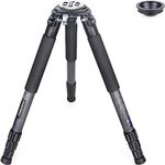 Carbon Fiber Tripod-LT364C-Small Size RT90C Professional Heavy Duty Tripods Stable Compact Stand for Video Camera Bird Photography DSLR 36mm Tube 77.2lb/35kg Load, No Mid-Column Black