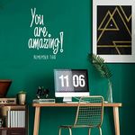 You are Amazing! Remember That - Inspirational Life Quotes - Wall Art Vinyl Decal - 34" x 23" Decoration Vinyl Sticker - Motivational Wall Art Decal - Bedroom Living Room Decor (White)