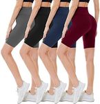 CAMPSNAIL 4 Pack Biker Shorts for Women High Waist - 3"/5"/8" Tummy Control Soft Athletic Yoga Workout Running Gym Shorts