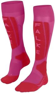 FALKE Women's SK5 Expert Ski Socks, Lipstick, 8-9