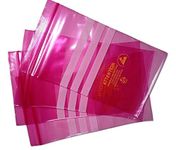 ELCOM (UK) LTD Anti-Static ESD Pink Esd Bag Ziplock 4" x 6" (102 x 152mm) - Pack of 100