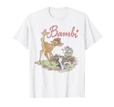 Disney Bambi Thumper Flower Simple Portrait Logo T-Shirt