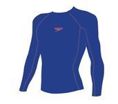 Speedo Full Sleeve Suntop Mens Swimactive, Navy, 42