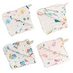 Chuckle - 12 Pack Extra Soft 6 Layered Muslin Squares Wash Cloths for Babies - 30x30cm