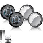 Air Tag Tracker Bluetooth Item Finder-4 Pack, Compatible with Apple Find My APP (iOS Only), 100dB Beep Smart Tag, Replaceable Battery, Item Finder and Locator for Keys/Luggage/Bags/Wallets etc., Black