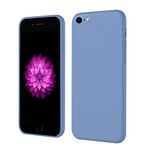 LIRAMARK Silicone Soft Back Cover Case for Apple iPhone SE 2020/2022 / iPhone 7 / iPhone 8 (Silicone Blue)