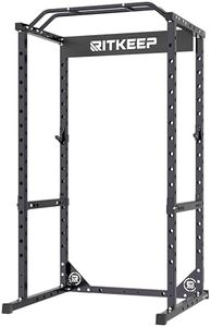 RitKeep RMAX 2250 Multi-Functional Power Rack - 1200lb Capacity Squat Rack for Home Gym with Multi-Grip Pull-Up Bar, J-Hooks, and Safety Bars (Black)