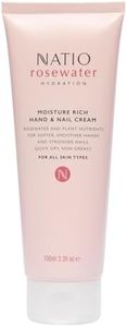 Natio Australia Rosewater Hydration Moisture Rich Hand & Nail Cream 100ml - Hydrating Hand Cream for Dry Hands - Rose Scented Hand Cream - Made in Australia