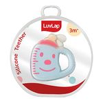 LuvLap Silicone Baby Teether for 3months+ baby, Teething and chewing Toys for babies with Hygienic Carrying case, 3m+, BPA Free, Milk Time (Multicolor)