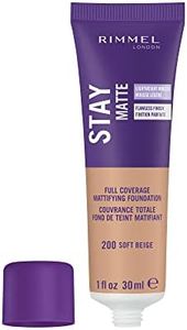 Rimmel London Stay Matte Liquid Mousse Foundation - Soft Beige - 200, 30 ml (Pack of 1)