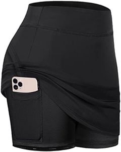 Fulbelle Womens Golf Skirts, Teen Girls Summer Cute Athletic Tennis Skirts for Women High Waisted with Pockets Casual Lounge Skorts Black X-Large