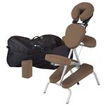EARTHLITE Portable Massage Chair Package VORTEX - Portable, Compact, Strong and Lightweight incl. Carry Case, Sternum Pad & Strap (15lbs)