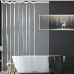 MAXIDEA Clear Shower Curtain Liner 71" X 71" Heavy Duty Waterproof Shower Liner with Heavy Duty Magnets for Bathroom, 12 Metal Grommets