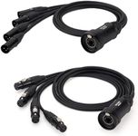 Jamesin 4 Channel 3-pin XLR Snake Cable to Ethercon Cable, with Cat5/cat6 Network Snake Receiver, for Stage and Recording Studio,3 Feet (1 Male & 1 Female…