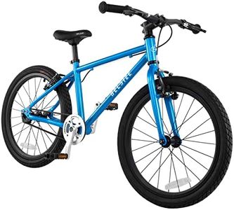 BELSIZE 20-Inch Belt-Drive Kid's Bike, Lightweight Aluminium Alloy Bicycle (only 14.82 lbs) for 7-10 Years Old,Blue