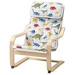 IKEA POANG Children's armchair, birch veneer/Medskog dinosaur pattern