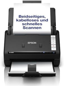 Epson Workforce ES-550W WLAN Dokumentenscanner | 45 S./Min. / 90 ipm | 100 Blatt automatischer Dokumenteneinzug | Farbe | USB-Konnektivität | Bis DIN A4