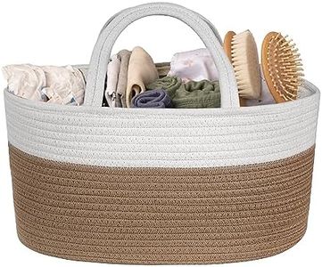 Natemia Baby Nappy Caddy Organizer - Large Portable Baby Caddy for Diapers and Wipes, Baby Basket for Newborn, Baby Storage Basket, Baby Baskets for Hampers, Gift Basket