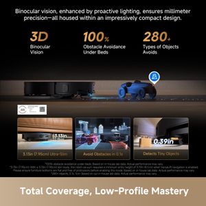 DREAME X60 MAX Ultra Robot Vacuum and Mop – Ultra-Thin, 35,000Pa, Self-Emptying