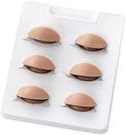 Beauty7 1 Box 3 Pairs Replacement Eyelids for Mannequin Head, Silicone Rubber Removable Realistic Eyelids for Eyelash Training Practice Makeup Extension