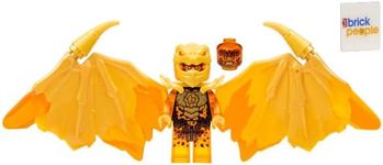 LEGO Ninjago Crystallized Cole Golden Dragon Mini Figure with Crystal Sword