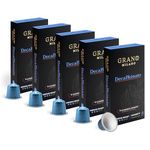 Grano MIlano Decaffeinato - 50 Aluminium Coffee Pods Compatible with Nespresso Original line - Intensity 7, Medium Roast Coffee Capsules Made in Italy