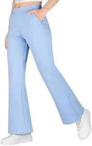 BIG ELEPHANT Girls Flare Pants with Side Pockets, Bell Bottom Leggings