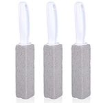 3 Pcs Pumice Stone for Toilet, Toilet Cleaner Brush with Extra Handle Replaceable Design Toilet Bowl Cleaner and Descaler 3 Cleaning Stones Refills for Toilet Bathtub Sink Swimming Pool