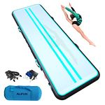 ALIFUN Inflatable Air Tumbling Mat Gymnastics Tumble Mat 6FT 10FT 13FT 16FT 20FT Training Mat Thick 10CM 20CM with Electric Air Pump