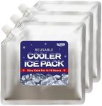 GURIN Reusable Ice Packs for Cooler - Cold Up to 8-12 Hours Long Lasting for Camping Picnic, Outdoor Activities, Food Delivery & Fishing - Pack of 3