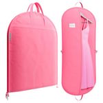 Hangerworld 54 Inch Zipped Pink Suit Dress Cover Travel Carrier Bag with Handles – Full-Length Zip and Secure Closure for On-The-Go