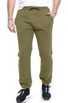 Mens Fleece Jogging Bottoms S-6XL (M, Olive)