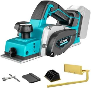Ecarke Cordless Planer 750W for Ma Kita 18V Battery, Brushless Electric Wood Planer - 15000RPM, 82mm Width, 0-2mm Depth Adjustment - Ideal for Woodworking, Furniture and DIY Projects(NO Battery)