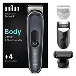 Braun Body Groomer Series 5 5370, Body Groomer for Men, Gentle Full-Body Manscaping