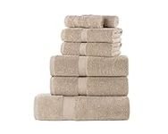 La Maison 100% Egyptian Cotton 600GSM Superior Towel Bale Set Hand Towel Bath Towel 7 Piece Super Soft Everyday Use (Stone)