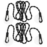 2 Pack Travel Clothes Washing Line Clothesline Line Camping Elastic Portable Windproof Hanger with Hooks and Suction Cup Attachments for Outdoors Travel and Camping