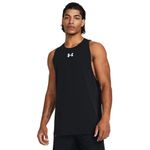 Under Armour Men's UA Baseline Cotton Tank, Sports Top for Men, Quick-Drying Running Top, Men's Basketball Tank Top Black