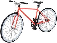 Retrospec Bicycles Mantra Fixie Bicycle with Sealed Bearing Hubs and Headlamp, Coral, 43Cm/X-Small
